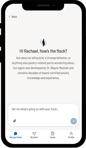 Vet Your Flock guidance screen